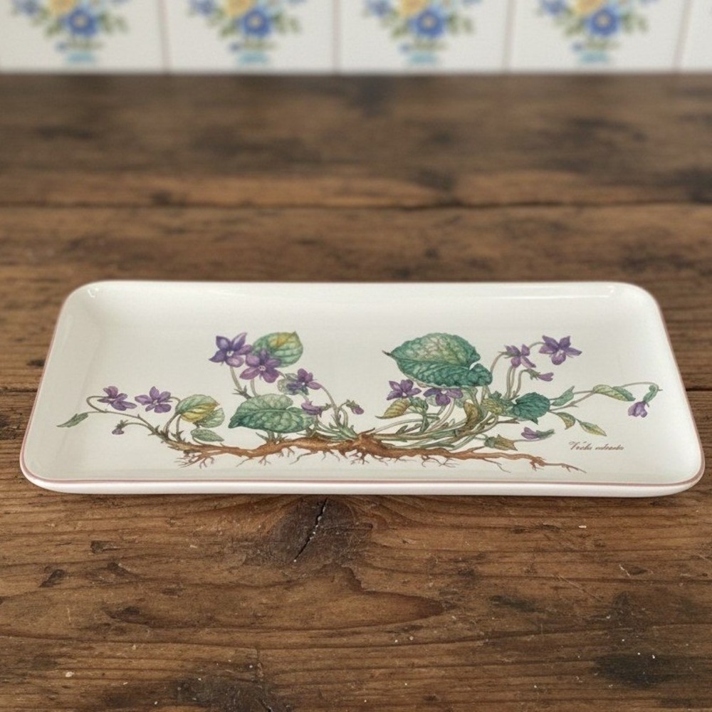 Villeroy & Boch Botanica Rectangular Sandwich Tray, Vintage Viola Odorata Design
